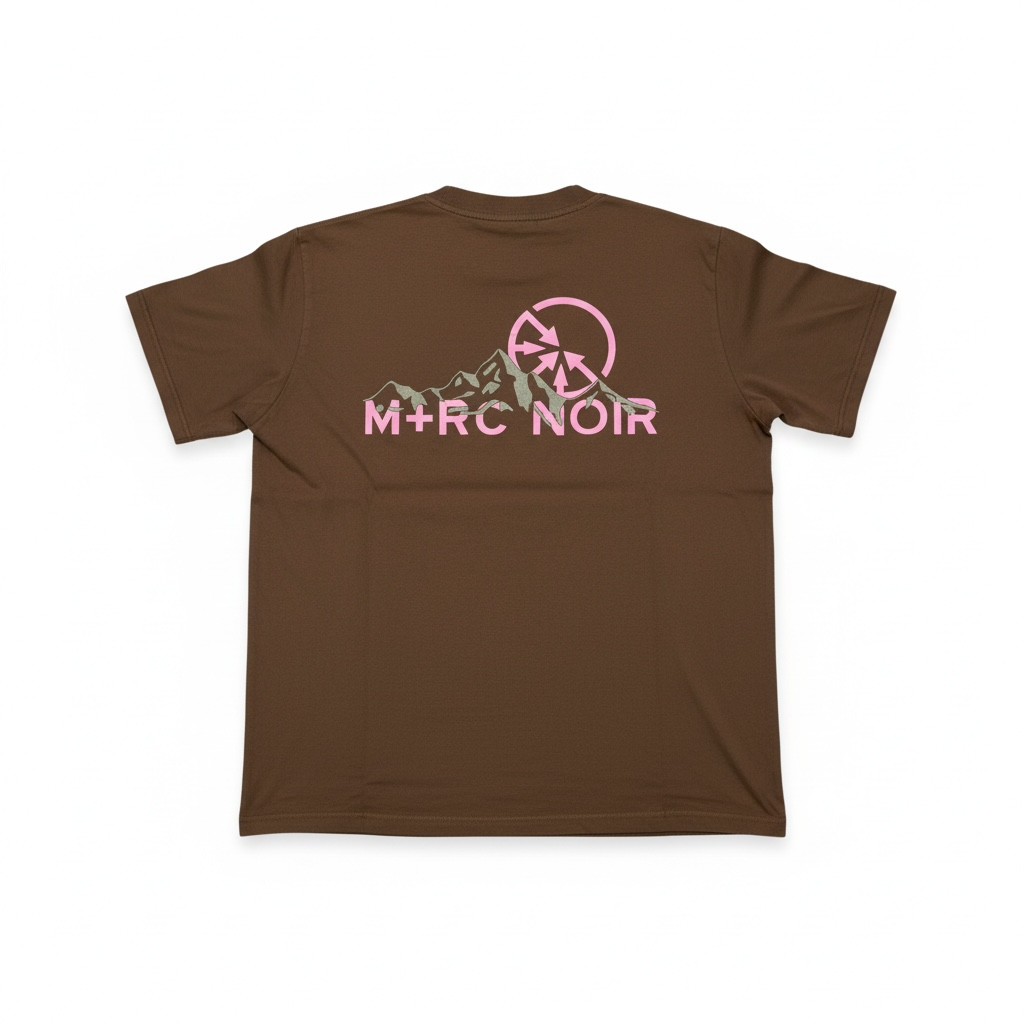 T-shirt marché noir marron