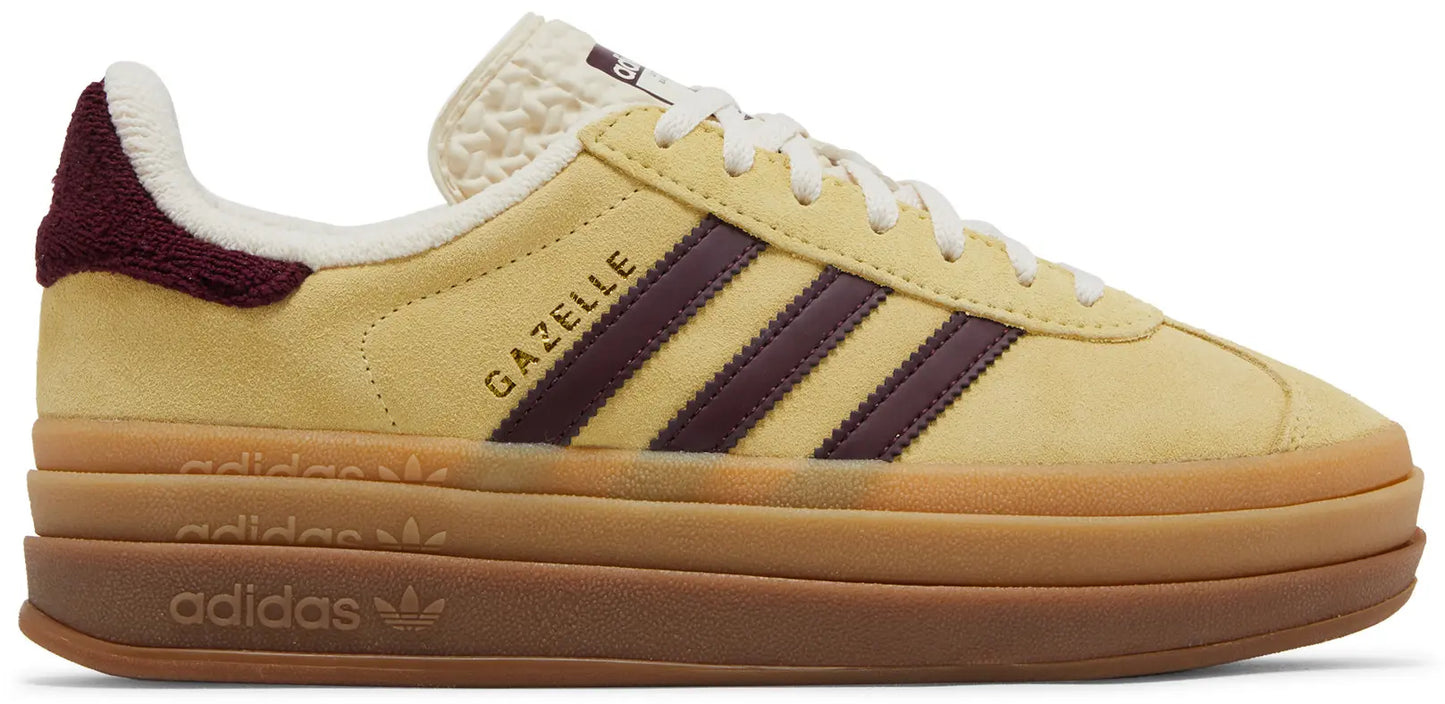 adidas Women's Gazelle Bold 'Almost Yellow Maroon'