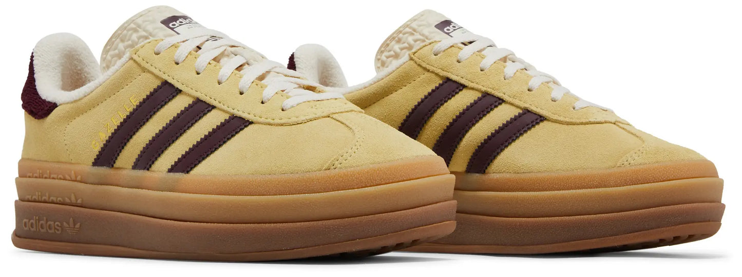 adidas Women's Gazelle Bold 'Almost Yellow Maroon'