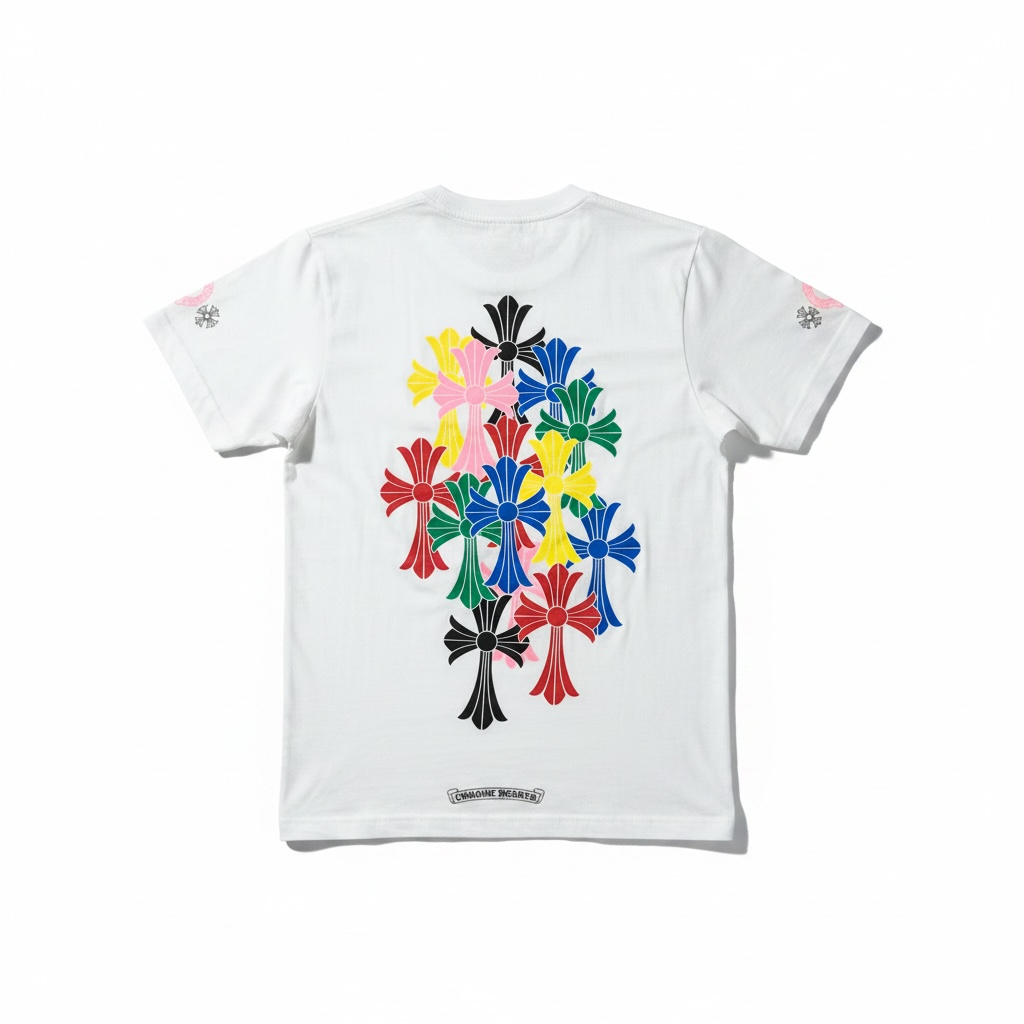 Chrom Heart t-shirt blanc multicolore
