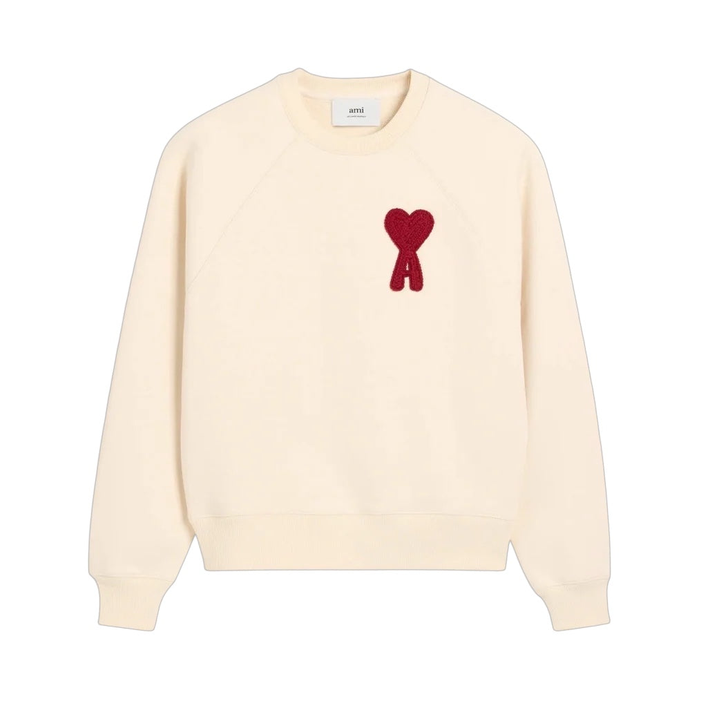 Sweatshirt Beige Patch Rouge Ami