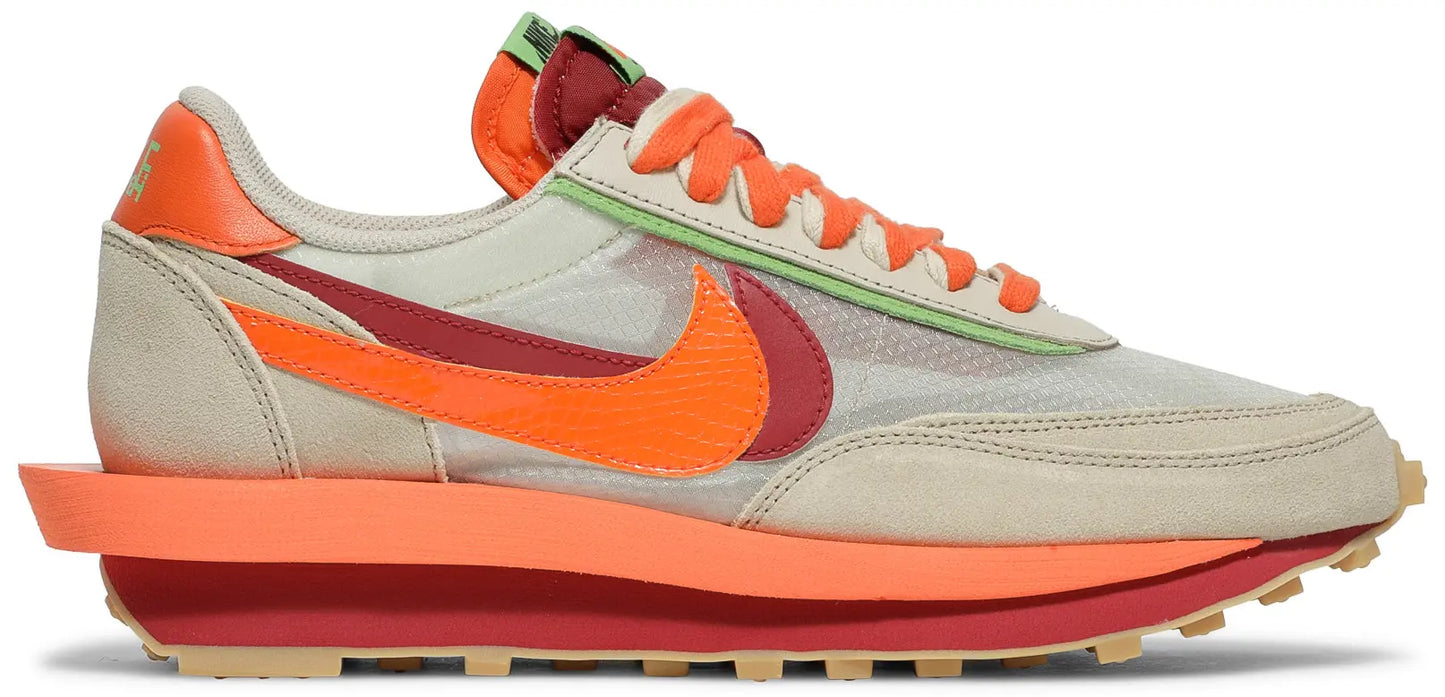 sacai x Clot x Nike LDWaffle 'Net Orange Blaze'