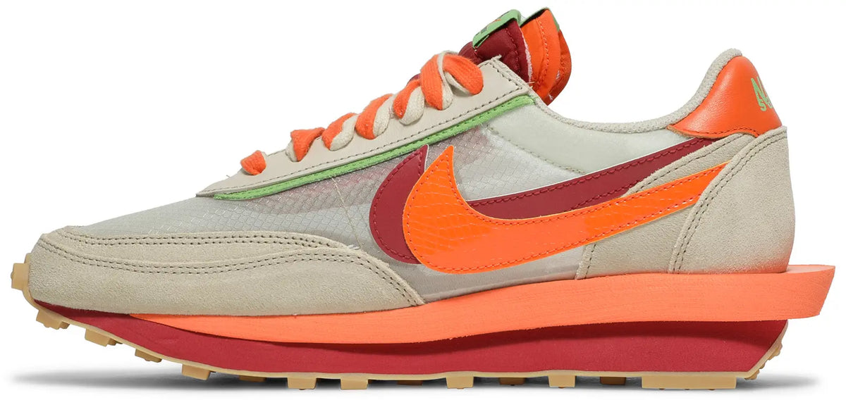 sacai x Clot x Nike LDWaffle 'Net Orange Blaze'