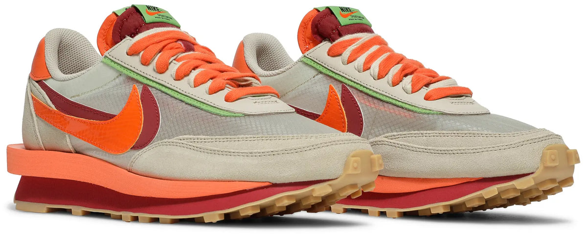 sacai x Clot x Nike LDWaffle 'Net Orange Blaze'