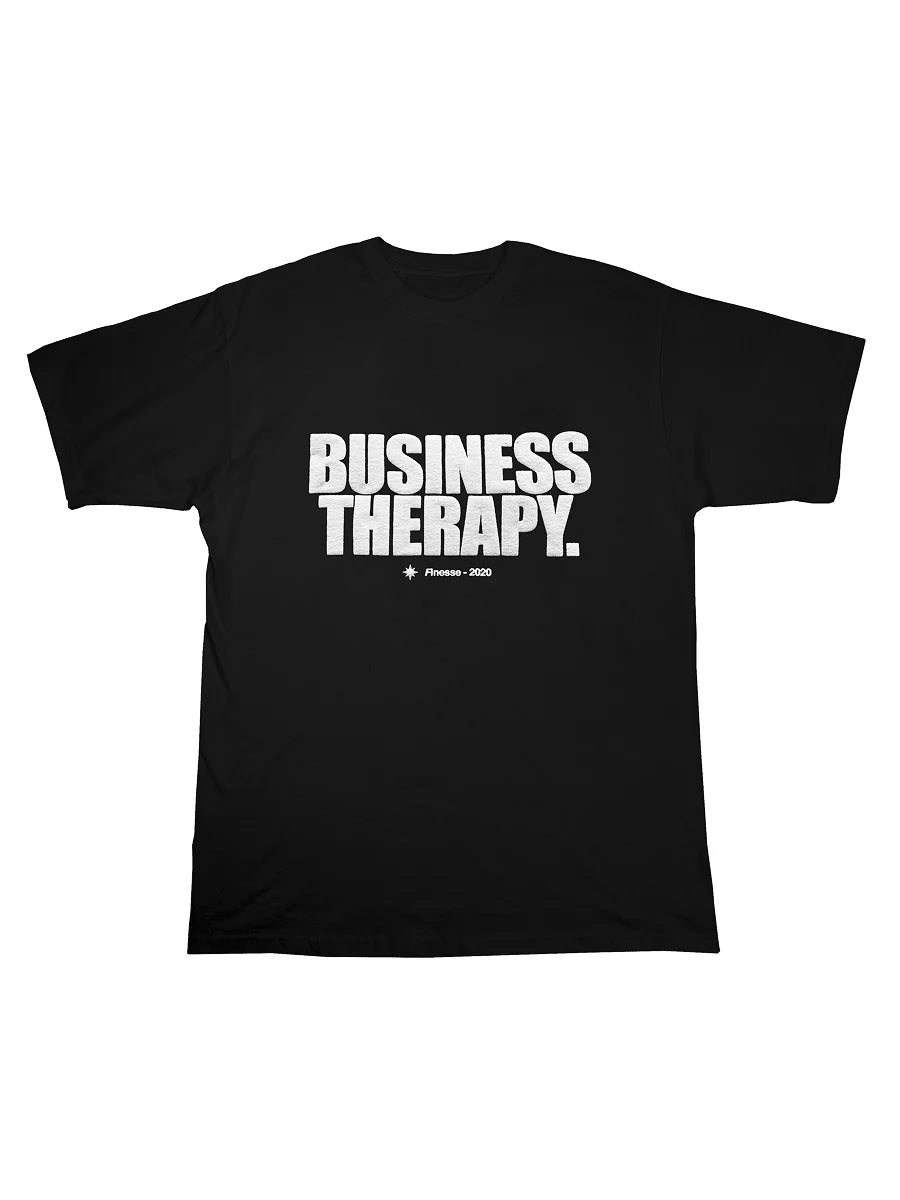TEE "BUSINESS THERAPY" BLACK PUFF