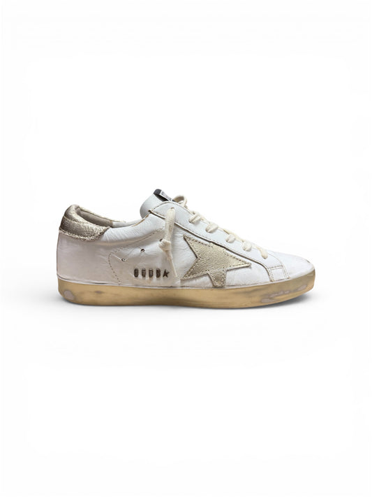 Golden goose super stars blanche et d'oré