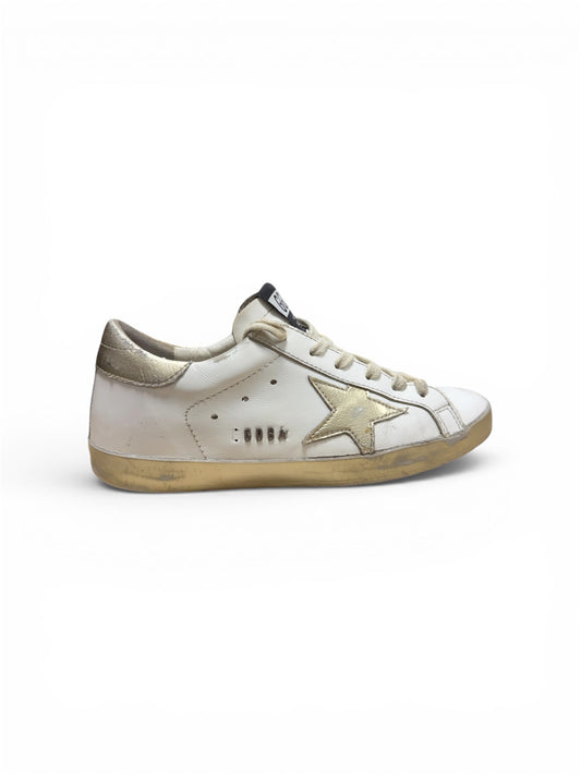 Golden goose super stars blanche et d'oré