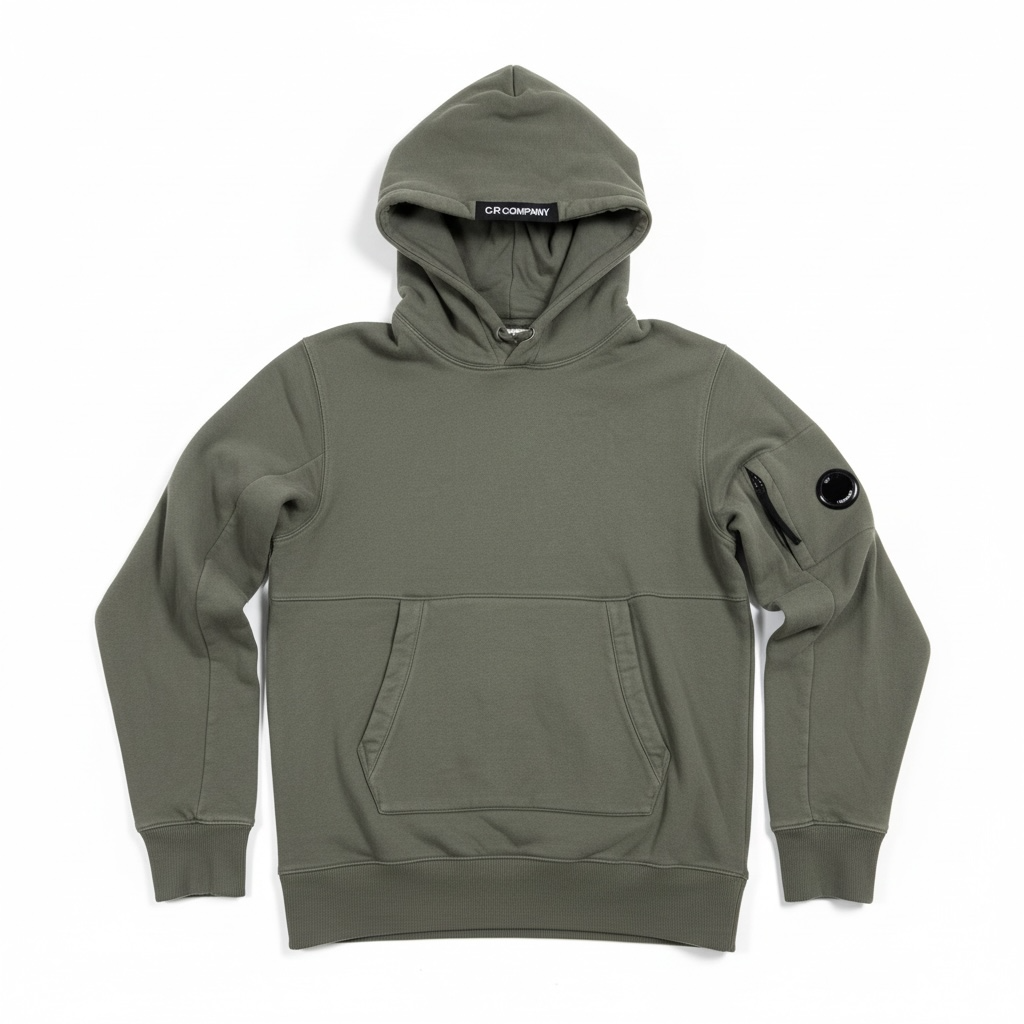 Sweat à capuche vert kaki CP Company