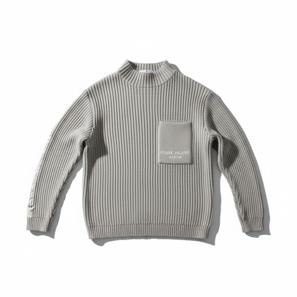 Pull gris Stone Island