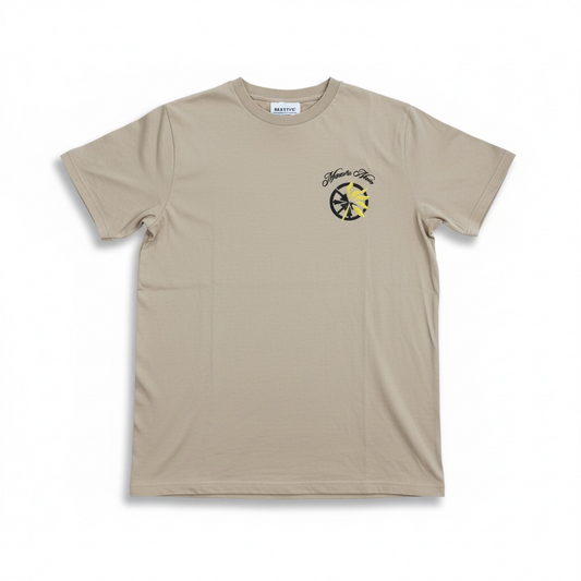 T-shirt marché noir beige