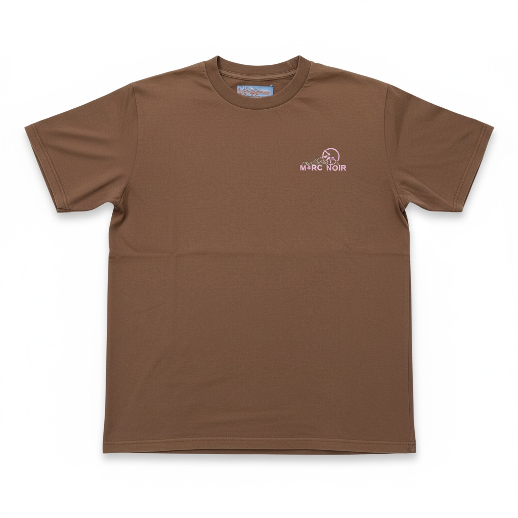 T-shirt marché noir marron