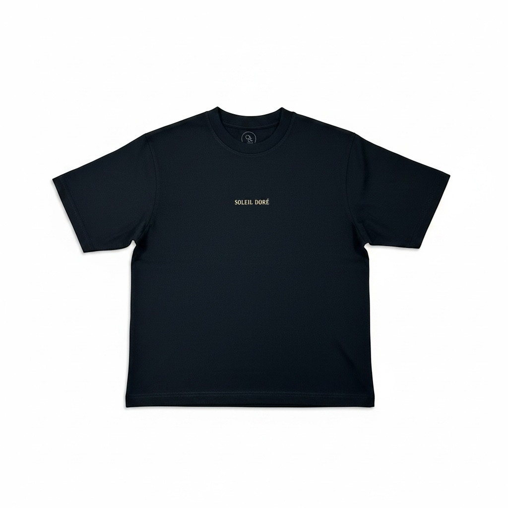 T-shirt Soleil Doré noir