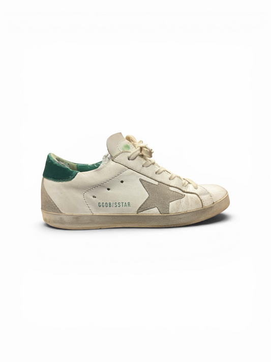 Golden Goose super stars blanche et verte