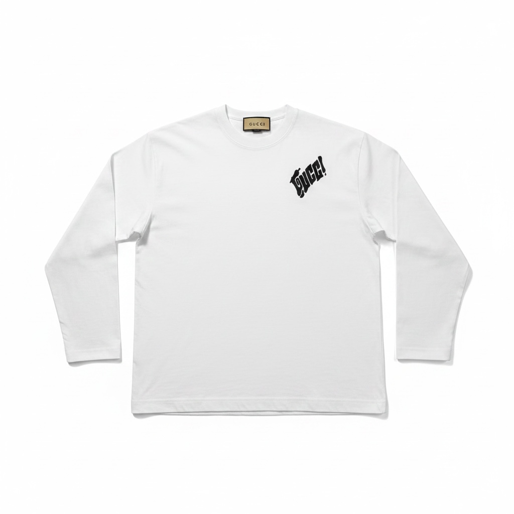 Longsleeve blanc noir Gucci