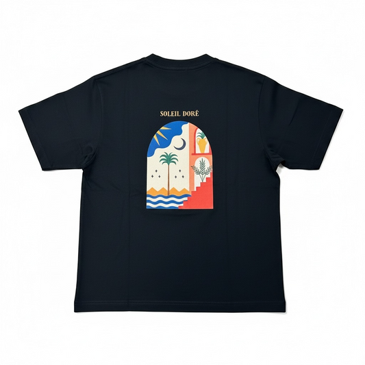 T-shirt Soleil Doré noir